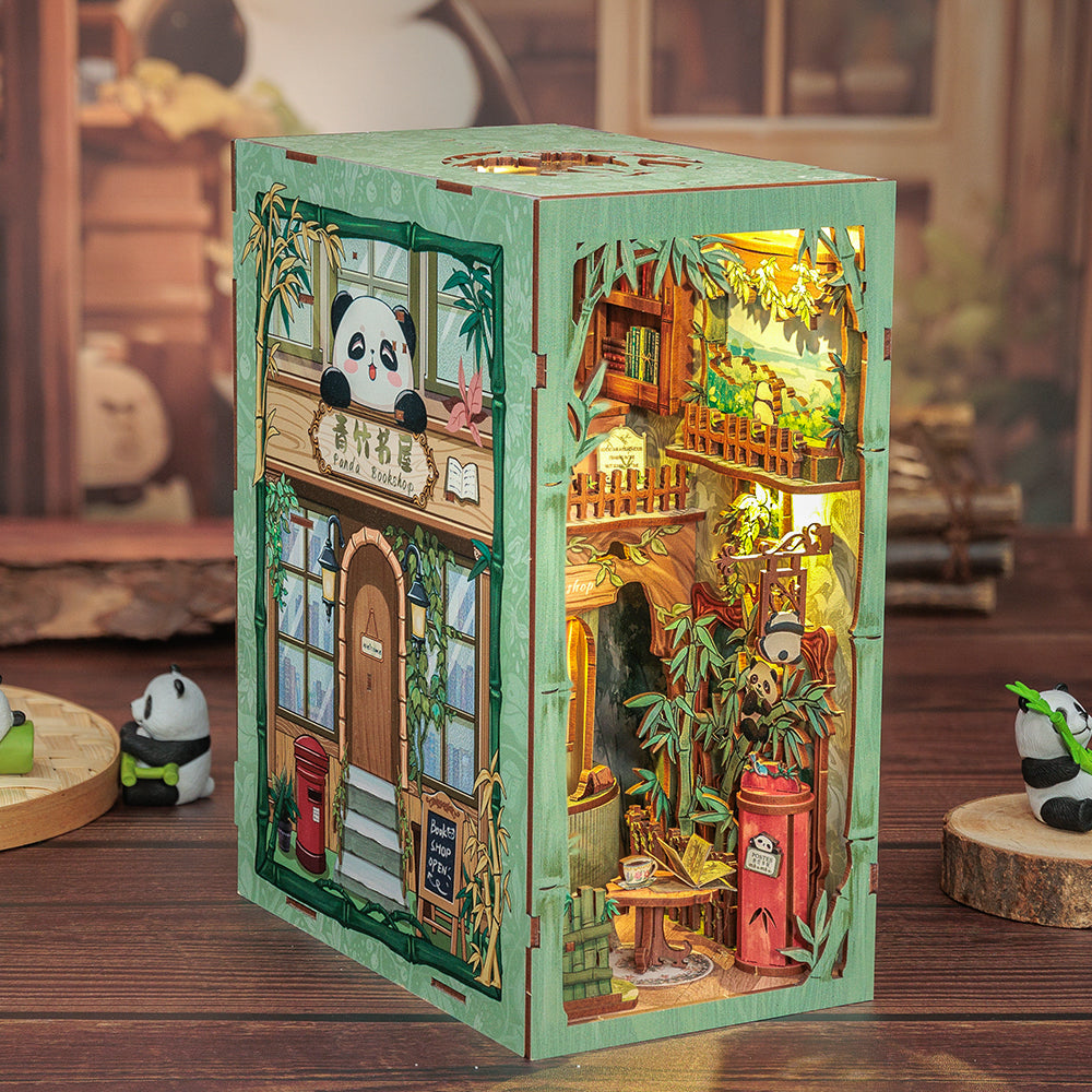 NookSaga DIY Book Nook Kit (Panda Bookshop)
