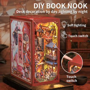 The Legend of Mulan book nook kit side view with traditional Chinese architecture