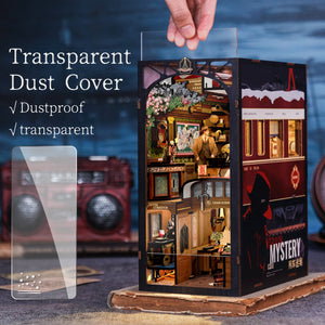 Train Mystery miniature book nook kit bookshelf insert lifestyle display
