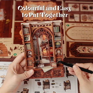 Bookshop Memories DIY book nook kit product specifications and size information