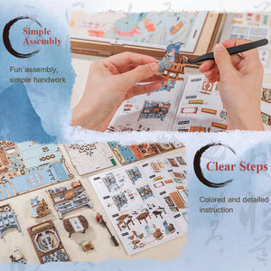 Azure Phoenix Lodge DIY miniature Chinese palace kit detail view