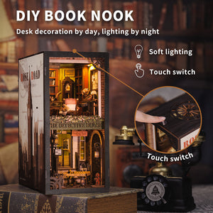 Rose Detective Agency miniature bookshelf insert lifestyle display between books