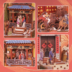The Legend of Mulan DIY book nook kit assembled lifestyle display