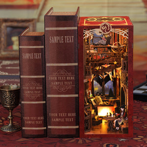 Flame Common Room miniature fantasy common room bookshelf insert display