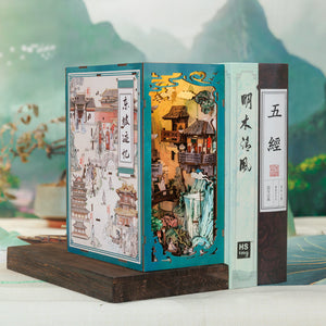 Su Dongpo's Life DIY kit interior with ink brushes and ceramic vessels