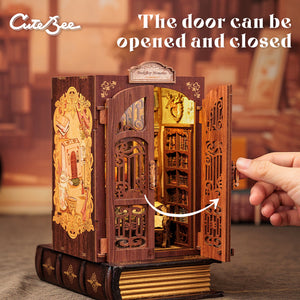Bookshop Memories miniature bookshop bookshelf insert lifestyle display between books