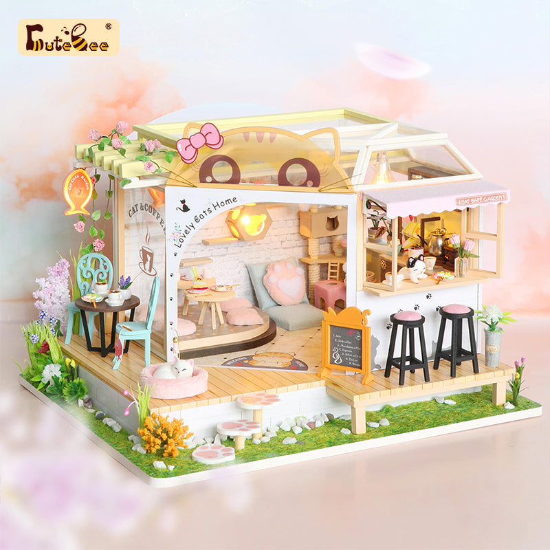 NookSaga 1: 24 DIY Dollhouse Kit (Cat Coffee Garden)