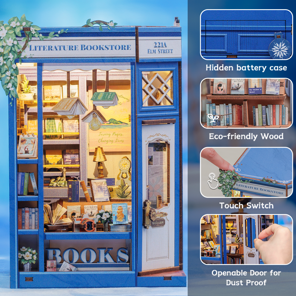 NookSaga DIY Book Nook Kit | Literature Bookstore