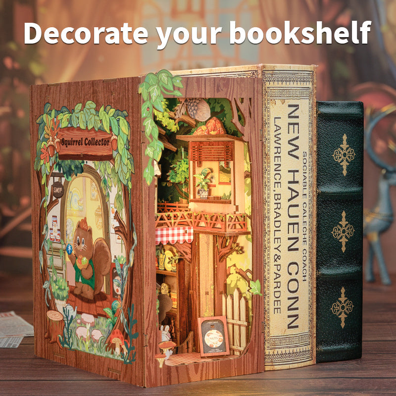 NookSaga DIY Book Nook Kit|Squirrel Collector