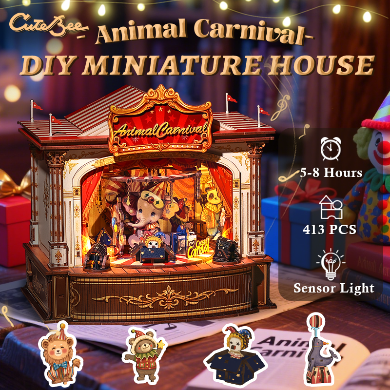 NookSaga DIY Wooden Music Box | Animal Carnival