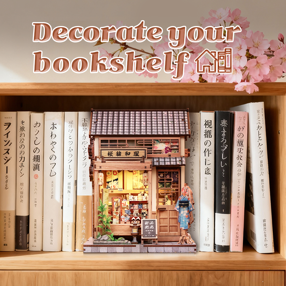 Sakura Kimono Shop miniature kimono boutique bookshelf insert