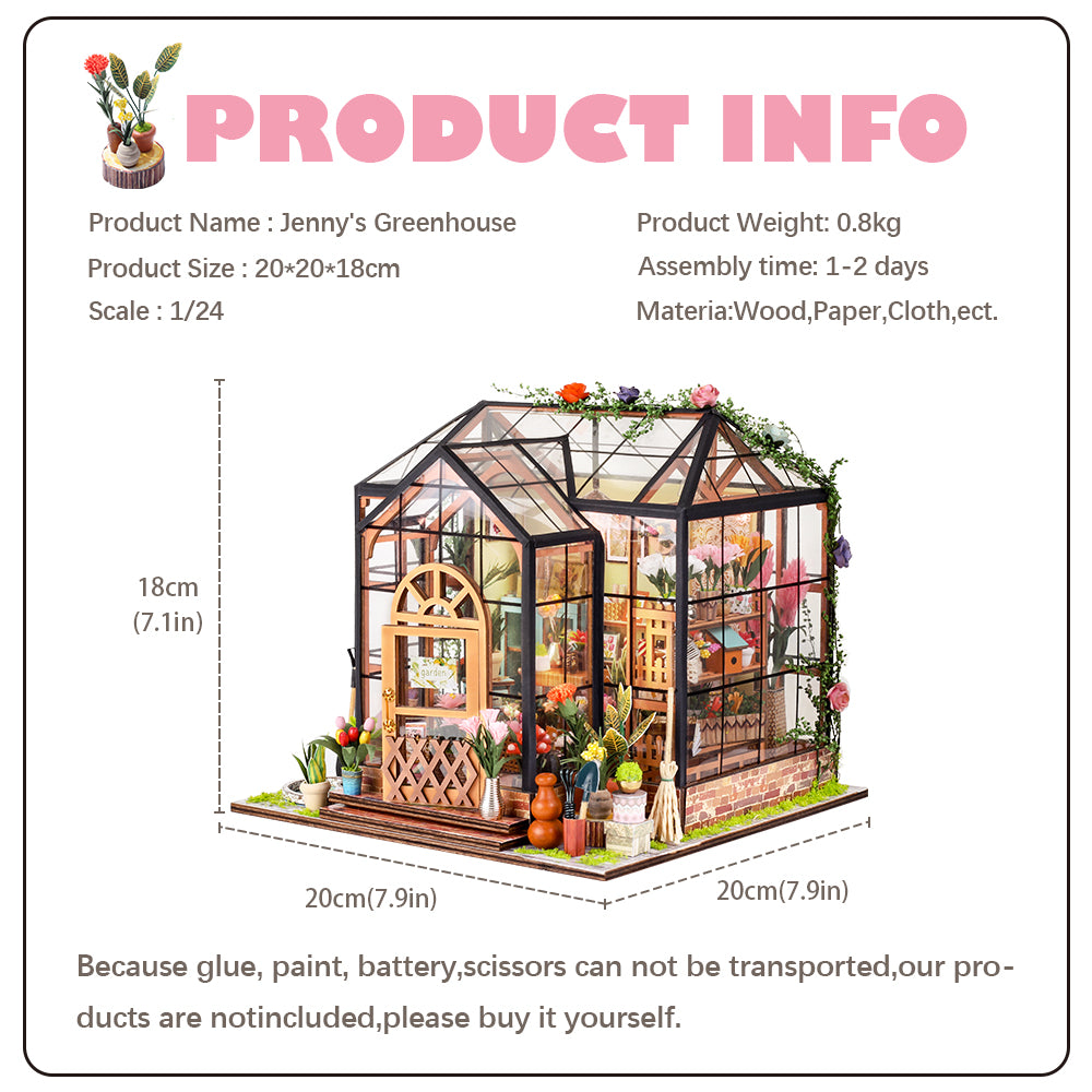 NookSaga  1: 24 DIY Dollhouse Kit (Jenny's Greenhouse)
